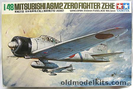 Tamiya 1/48 TWO Mitsubishi Zero Fighter A6M2 Type 21 (Zeke), MA116 plastic model kit